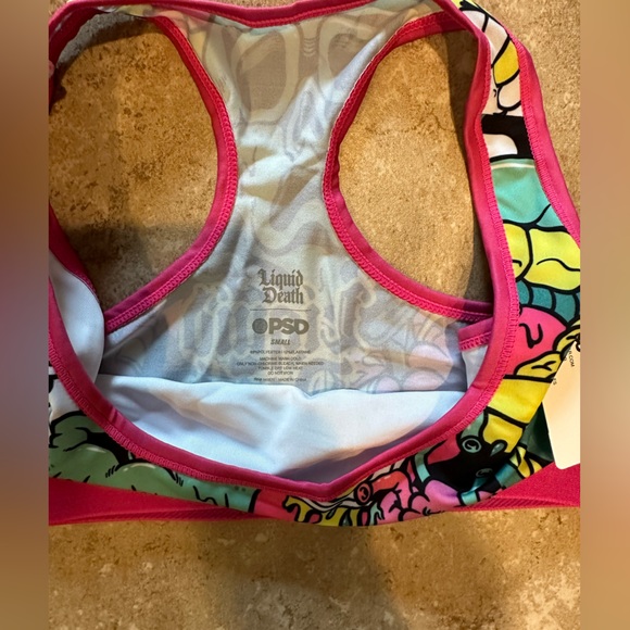LIQUID DEATH X PSD DEATH DRIP SPORTS BRA size S - Picture 3 of 3